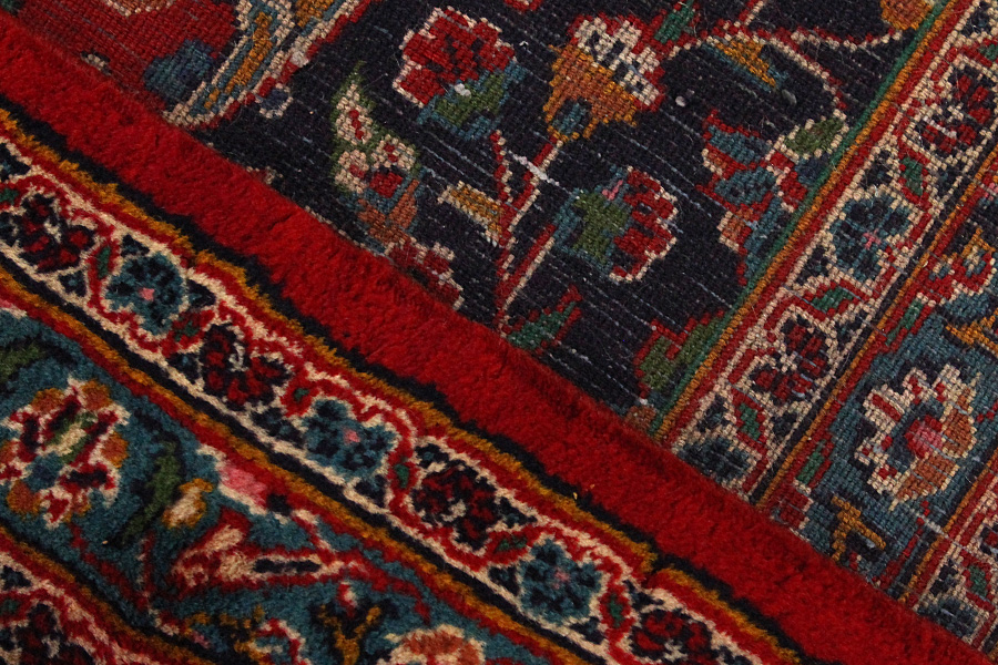 Kashan Persian Rug 382x294 - Picture 5