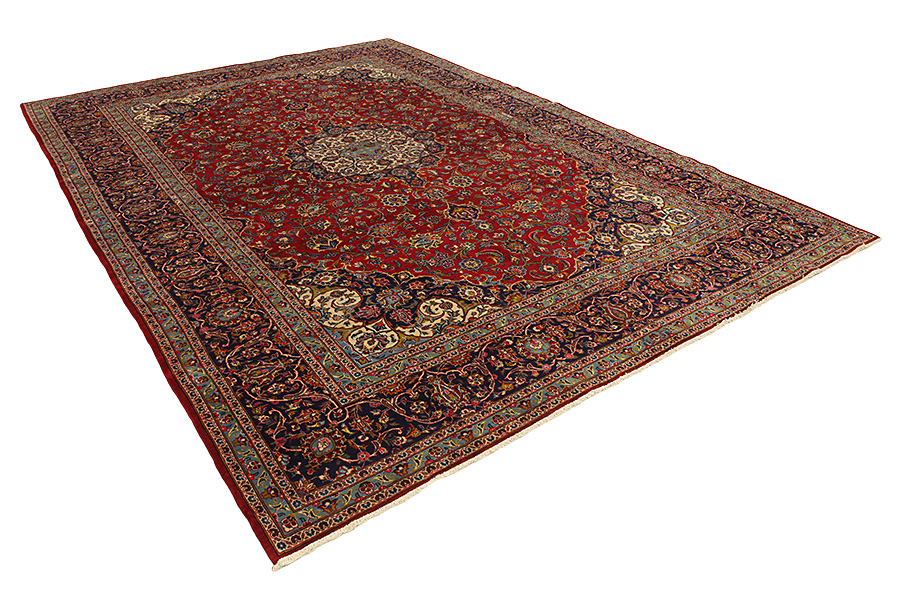 Kashan Persian Rug 410x292 - Picture 1