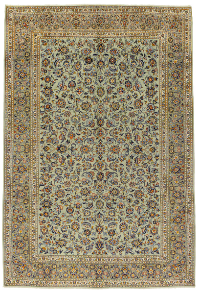 Kashan Persian Rug 386x262