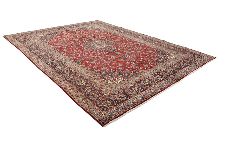 Kashan Persian Rug 396x295 - Picture 1