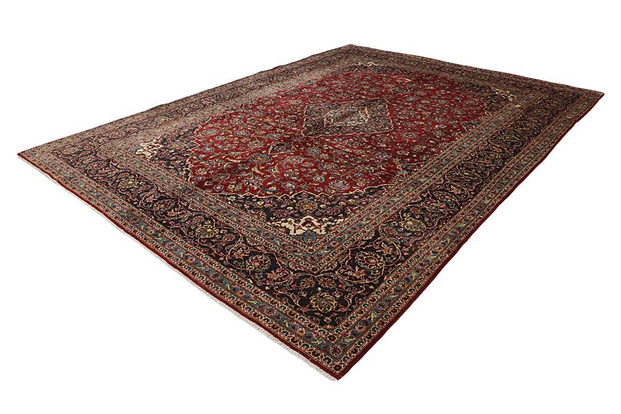 Kashan Persian Rug 396x295 - Picture 2