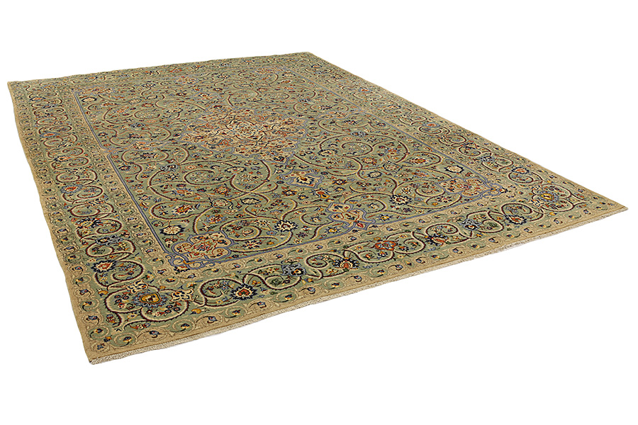 Kashan Persian Rug 398x294 - Picture 1