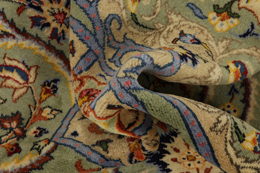 Kashan Persian Rug 398x294 - Picture 9