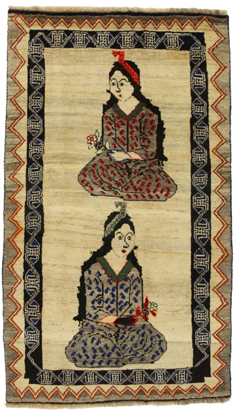 Gabbeh - Qashqai Persian Rug 203x117