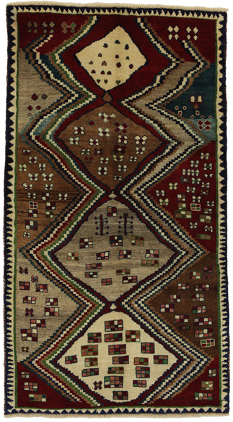 Gabbeh - Qashqai Persian Rug 196x106