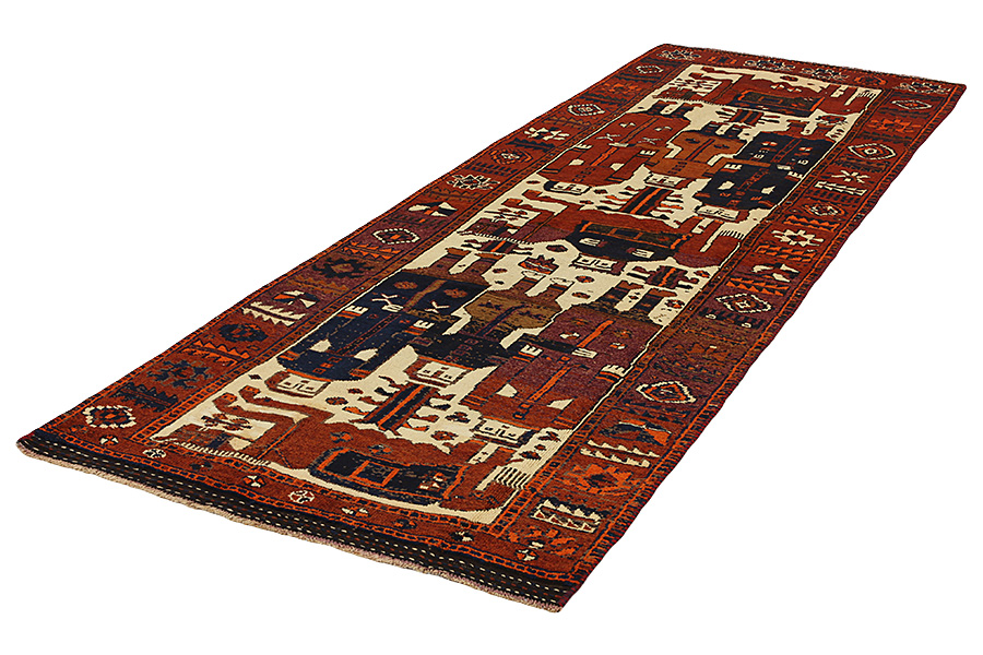 Bakhtiari - Qashqai Persian Rug 395x135 - Picture 2