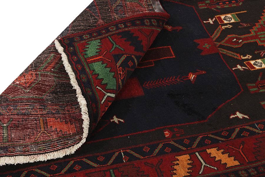 Senneh - Kurdi Persian Rug 387x139 - Picture 4