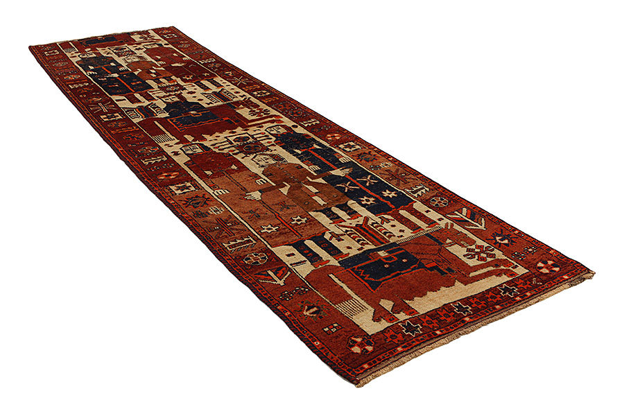 Bakhtiari - Qashqai Persian Rug 477x128 - Picture 1