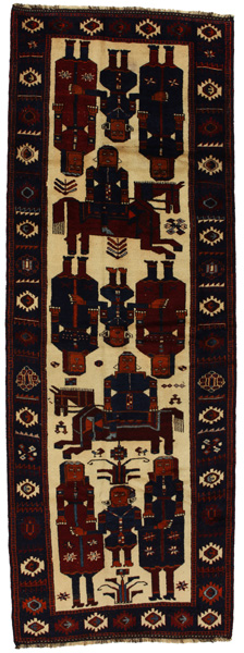 Bakhtiari - Qashqai Persian Rug 400x140