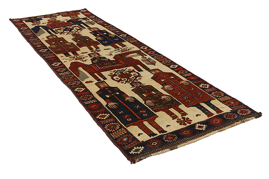 Bakhtiari - Qashqai Persian Rug 423x135 - Picture 1