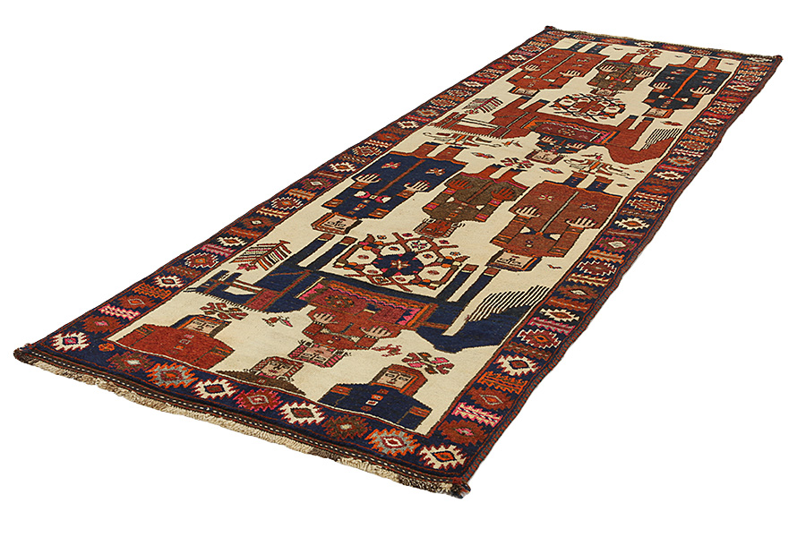 Bakhtiari - Qashqai Persian Rug 423x135 - Picture 2