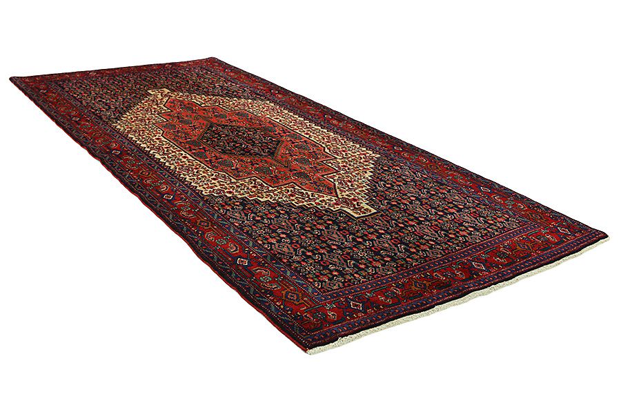 Senneh - Kurdi Persian Rug 307x137 - Picture 1