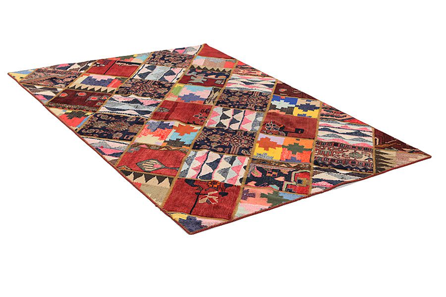 Patchwork Persian Rug 216x148 - Picture 1