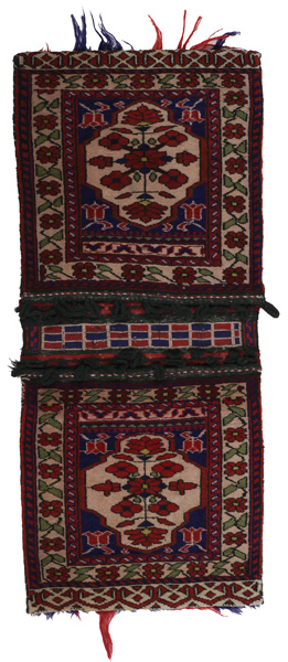 Turkaman - Saddle Bag Afghan Rug 112x50