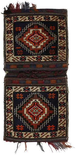 Turkaman - Saddle Bag Afghan Rug 123x60