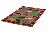 Gabbeh - Qashqai Persian Rug 170x108 - Picture 2