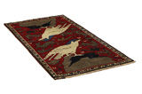 Gabbeh - Qashqai Persian Rug 203x101 - Picture 1